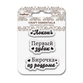 Набор штампов Бирочка из роддома, размер 7*7 см, Scrapberry's