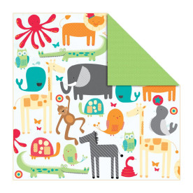 Двусторонняя бумага Slideshow с лакироваными элементами, 30х30 от Kaisercraft