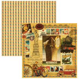 Двосторонній скраппапір Transatlantique від Graphic 45