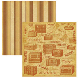 Двусторонняя скрапбумага Pack your Bags от Graphic 45