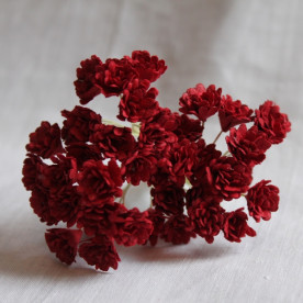 Набор из 10 цветков гипсофилы глубокого красного цвета