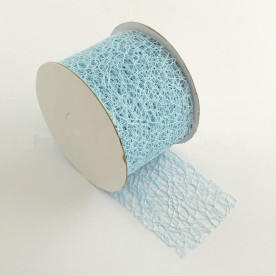 Стрічка-павутинка колір блакитний, паперова, ширина 50 мм, 90 см