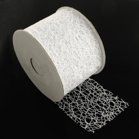 Стрічка-павутинка колір білий, паперова, ширина 50 мм, 90 см