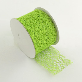 Стрічка-павутинка колір салатовий, паперова, ширина 50 мм, 90 см