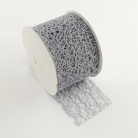 Стрічка-павутинка колір сірий, паперова, ширина 50 мм, 90 см