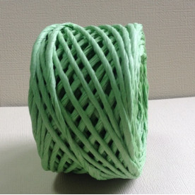 Рафія кольорова в рулоні, зелений, рулон 30 м, товщина 3-5 мм