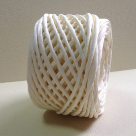 Рафия цветная в рулоне, ванильный, рулон 30 м, толщина 3-5 мм