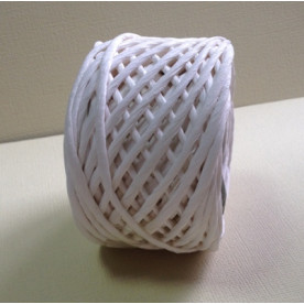 Рафия цветная в рулоне, белый, рулон 30 м, толщина 3-5 мм