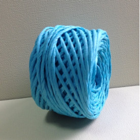 Рафия цветная в рулоне, ярко-голубой, рулон 30 м, толщина 3-5 мм