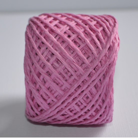 Рафия цветная в рулоне, ярко-розовый, 20 м, толщина 1-2 мм