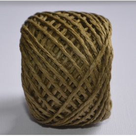 Рафия цветная в рулоне, темно-оливковый, 20 м, толщина 1-2 мм