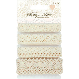 Набір мережива Vintage Notes, 4 шт по 1 м від Papermania