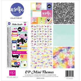 Набір паперу #selfie 30х30 см, 6 листів + ​​наклейки від Echo Park