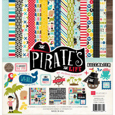 Набір паперу Pirates 'Life 30х30 см, 12 аркушів + наклейки від Echo Park