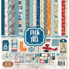 Набір паперу Jack & Jill Boy 30х30 см, 12 аркушів + наклейки від Echo Park