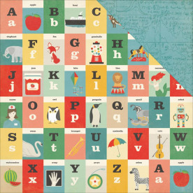 Двусторонняя бумага Alphabet 30х30 см от Echo Park