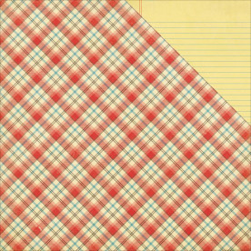 Двосторонній папір School Days Plaid 30х30 см від Echo Park