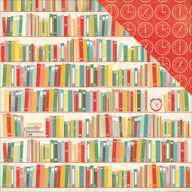 Двусторонняя бумага Books 30х30 см от Echo Park