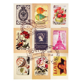 Набір наклейок "Марки" 11 * 15 см, 13 шт від АртУзор