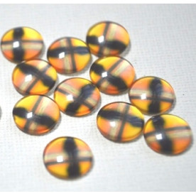 Стеклянный кабошон Влюбленные силуэты, 1 шт, 12мм