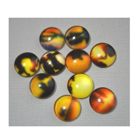 Набор стеклянных кабошонов Силуэты влюбленных, 10 шт, 12 мм