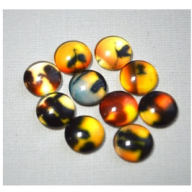 Набор стеклянных кабошонов Романтик, 10 шт, 12 мм