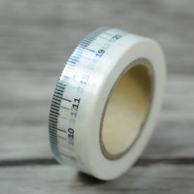 Декоративный бумажный скотч Сантиметр 1, 15 мм, 10 м