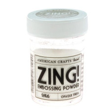 Пудра для ембоссінга White Zing! білого кольору від American Crafts