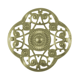 Металлическое украшение Цветок узор, античная бронза , 45*45 мм