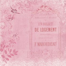 Односторонняя скрапбумага Un Billet от Melissa Frances