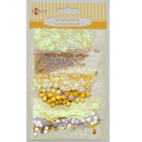 Набір декоративних прикрас для скрапбукінгу, 6шт / уп., Жовтий від Santi