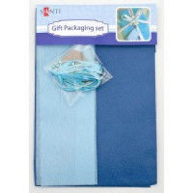 Набір для упаковки подарунка, 40 * 55см, 2шт / уп., Синьо-сірий від Santi