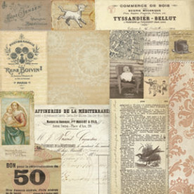 Односторонній скраппапір Madonna Collage від Melissa Frances