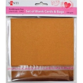 Набор крафт-заготовок для открыток, 15см*15см, 5шт от Santi