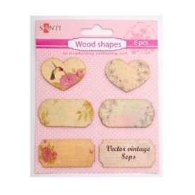 Набор форм деревянных "Романтик", 6 шт от Santi