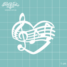 Чіпборд Нотний Стан 3, розмір 58 * 55 мм від Вензелік