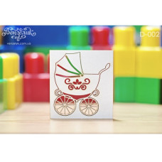 Чіпборд Детская коляска, розмір 60 * 52 мм від Вензелік