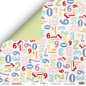 Аркуш двостороннього паперу Цифри 30x30 від Scrapmir