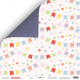 Лист двусторонней бумаги Флажки 30x30 Scrapmir