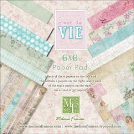 Набор бумаги для скрапбукинга 15х15 см 5th C'est la Vie от Melissa Frances