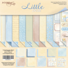Набор двусторонней бумаги  Little Bear 30х30см, 10 листов от Scrapmir