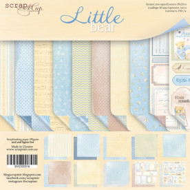 Набор двусторонней бумаги Little Bear 20*20 см, 10 листов от Scrapmir