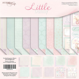 Набір двостороннього паперу Little Bunny 20 * 20 см, 10 аркушів від Scrapmir