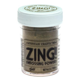 Пудра для эмбоссинга Metallic Gold Zing! золотого цвета от American Crafts