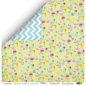 Аркуш двостороннього паперу Польові квіти 30x30 від Scrapmir