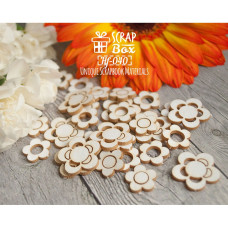 Чіпборд набір Квіточок 28-32 шт, розмір 13 * 20 мм від Scrapbox