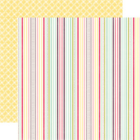 Двосторонній папір Кольорові смужки Delightful Stripe 30х30 см від Echo Park