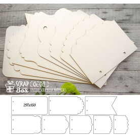 Основа для альбома Рамки, 8 шт, размер 297*150 мм от ScrapBox