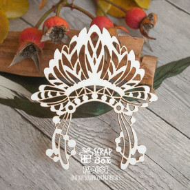 Чипборд Индейский головной убор из перьев, размер 70*80 мм от ScrapBox