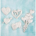 Набор гипсовых украшений Hearts , 5 шт от Prima